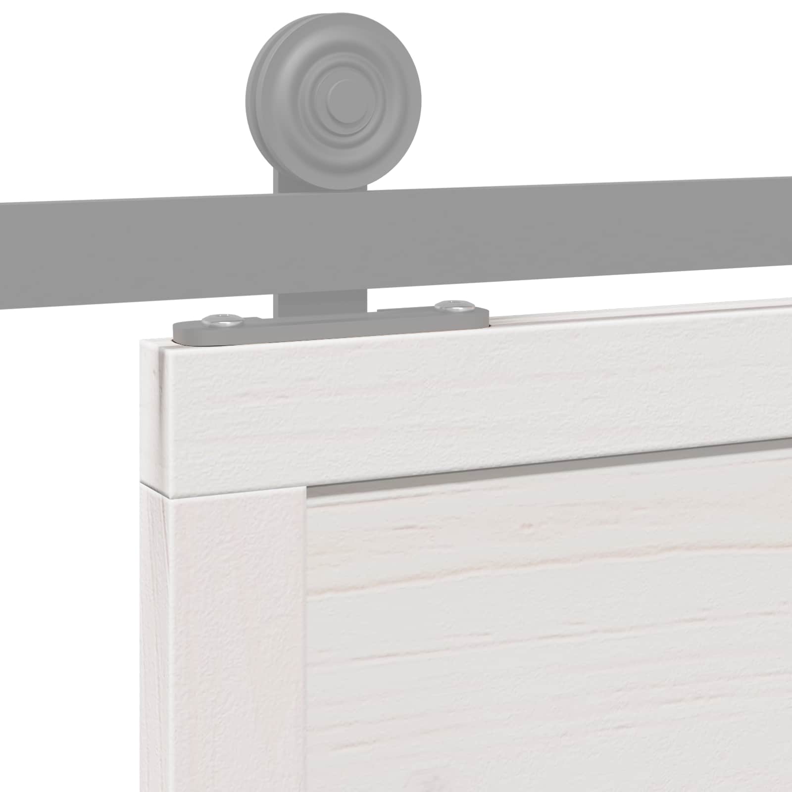 vidaXL Scheunentür Weiß 100 x 208 cm Massives Kiefernholz