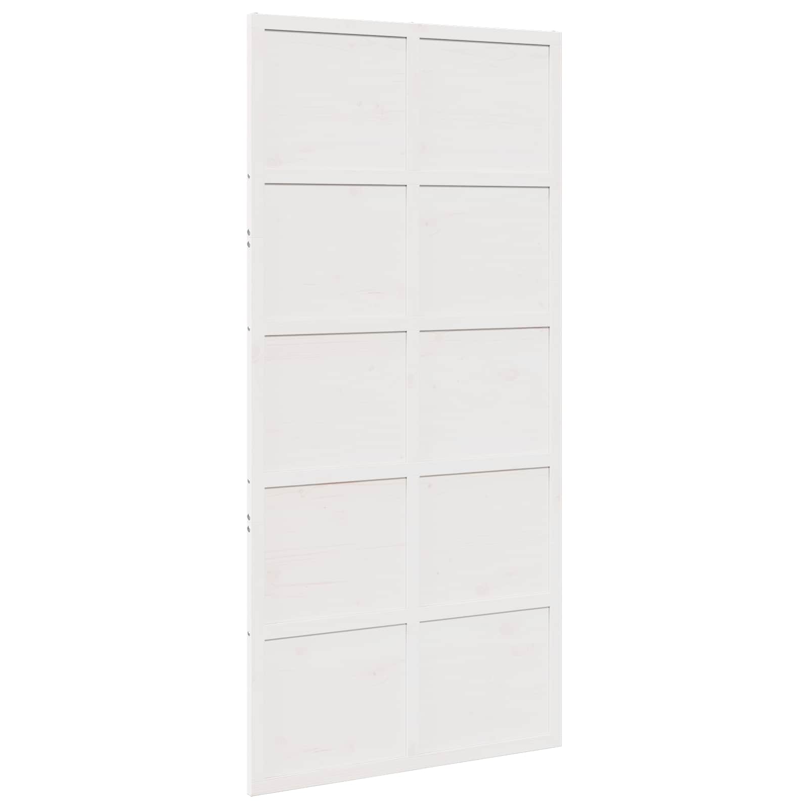 vidaXL Scheunentür Weiß 100 x 208 cm Massives Kiefernholz