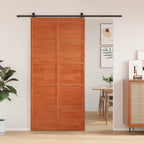vidaXL Scheunentür Wachsbraun 100 x 208 cm Massives Kiefernholz