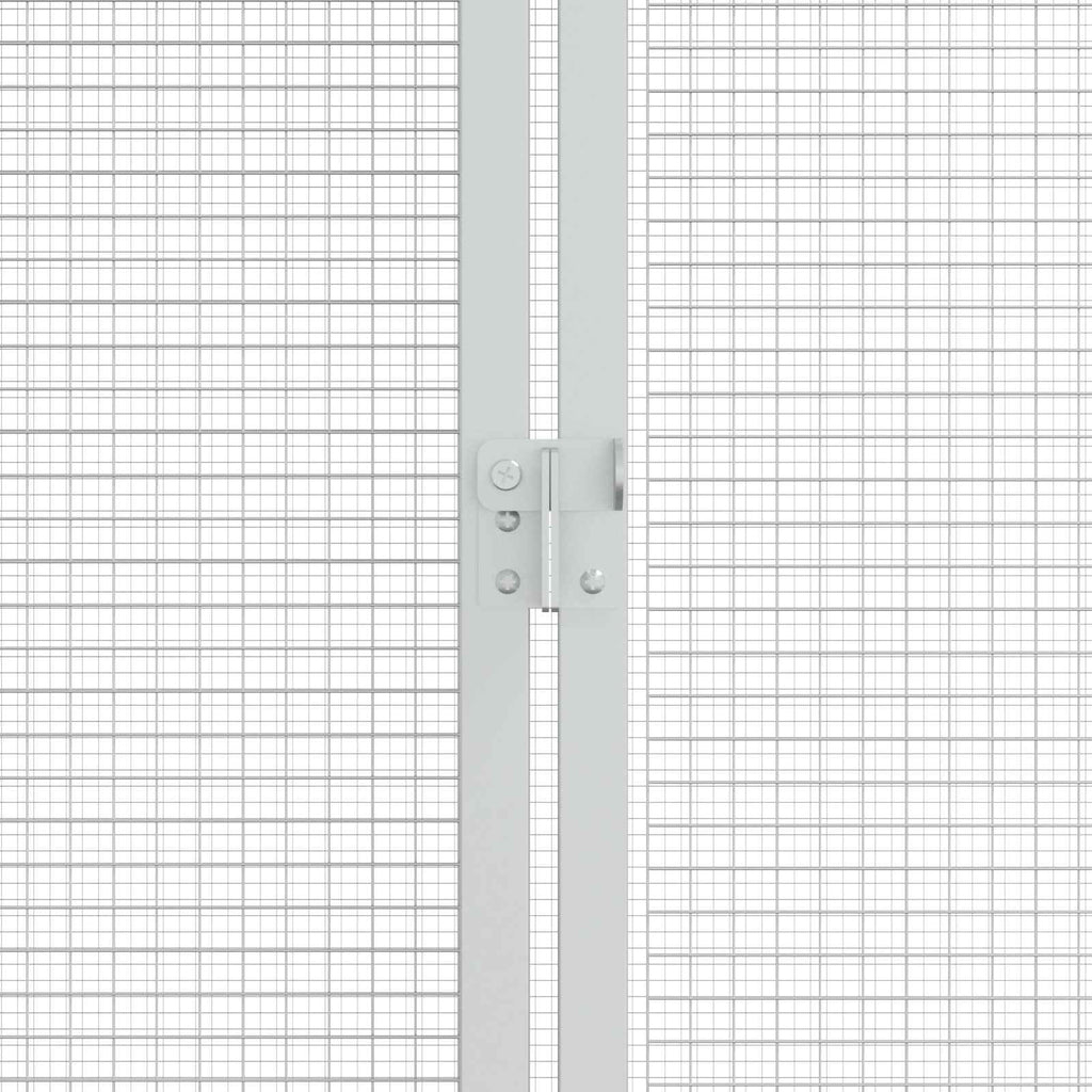 vidaXL Vogelkäfig Anthrazit 422 x 103 x 142 cm Verzinkter Stahl