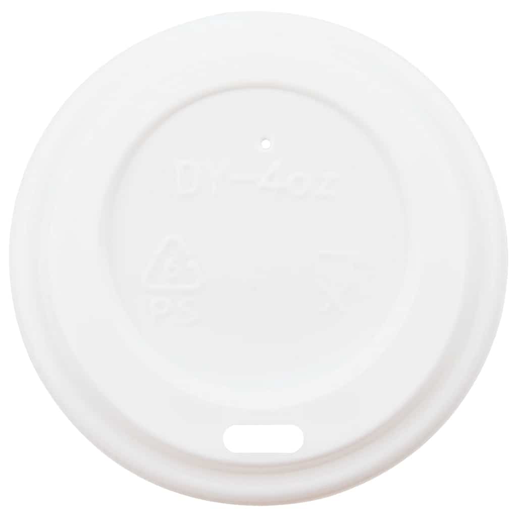 vidaXL Pappbecher mit Deckeln 1000 Stk. 4oz 120ml