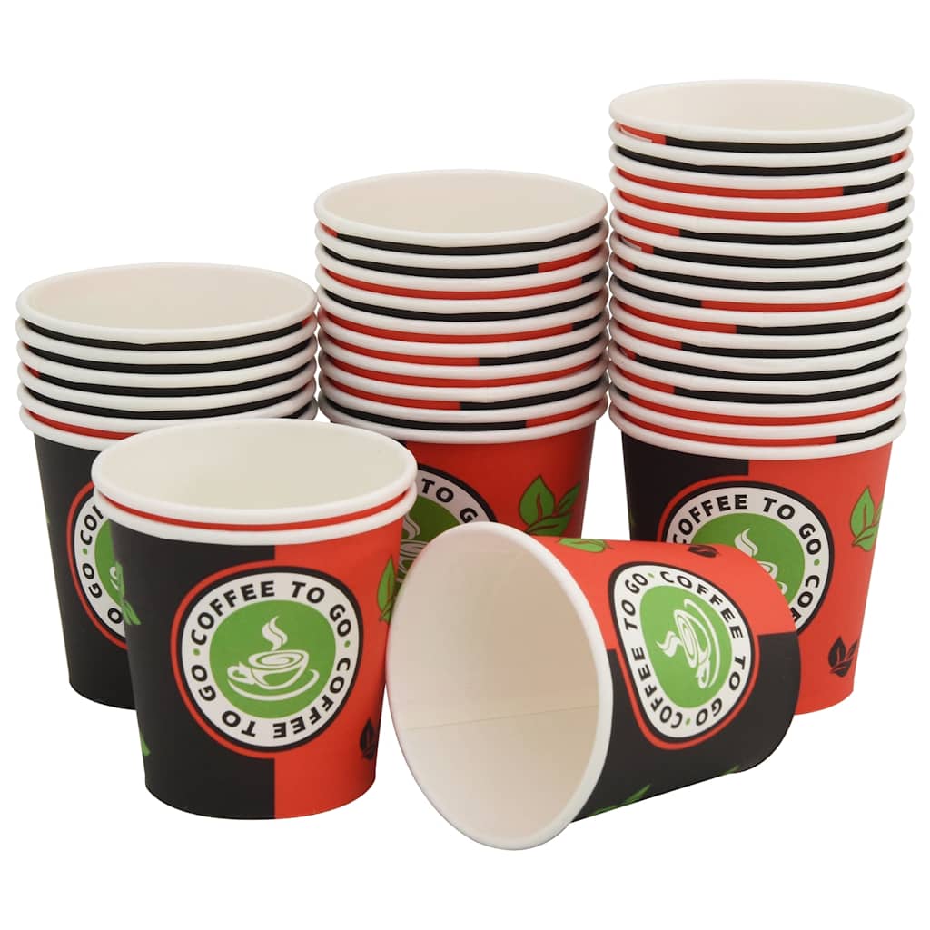 vidaXL Pappbecher mit Deckeln 1000 Stk. 4oz 120ml