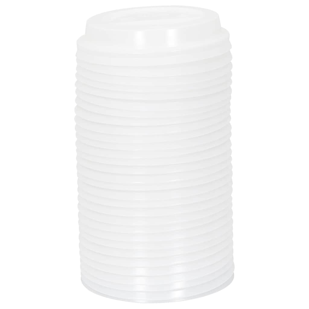vidaXL Pappbecher mit Deckeln 1000 Stk. 16oz 400ml