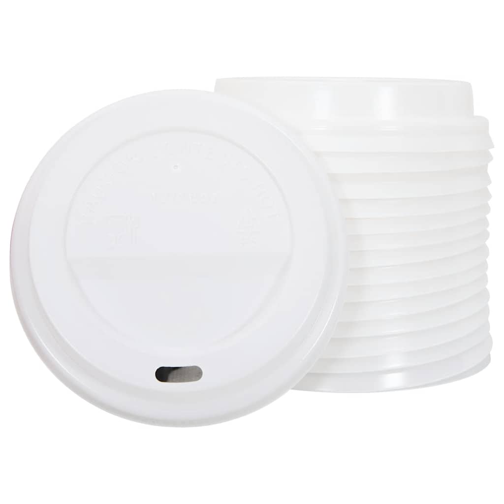 vidaXL Pappbecher mit Deckeln 1000 Stk. 16oz 400ml