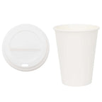 vidaXL Pappbecher mit Deckeln 1000 Stk. 12oz 300ml