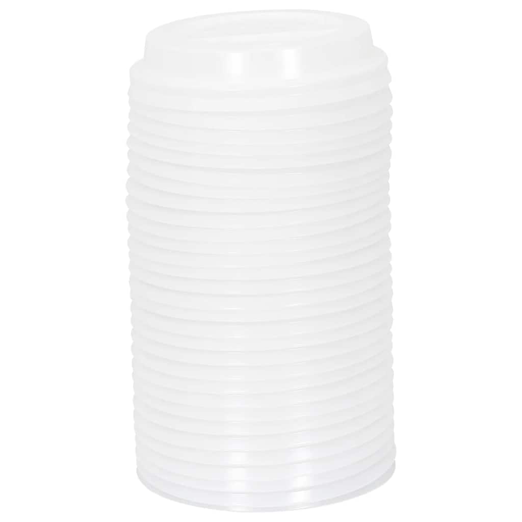 vidaXL Pappbecher mit Deckeln 1000 Stk. 12oz 300ml