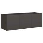vidaXL Pflanzgefäß Schwarz 120 x 40 x 40 cm Kaltgewalzter Stahl