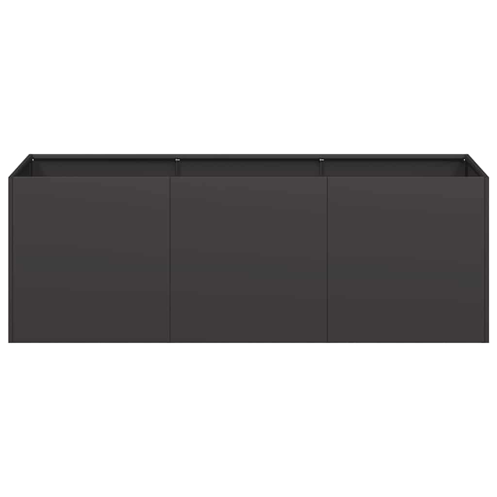 vidaXL Pflanzgefäß Schwarz 120 x 40 x 40 cm Kaltgewalzter Stahl