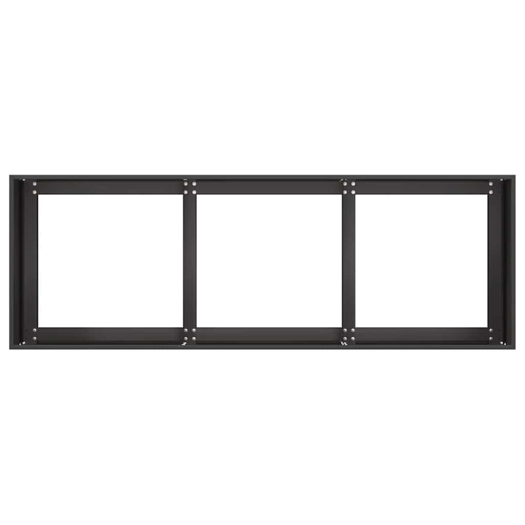 vidaXL Pflanzgefäß Schwarz 120 x 40 x 40 cm Kaltgewalzter Stahl