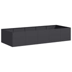 vidaXL Pflanzgefäß Schwarz 200x80x40 cm Stahl
