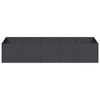 vidaXL Pflanzgefäß Schwarz 200x80x40 cm Stahl
