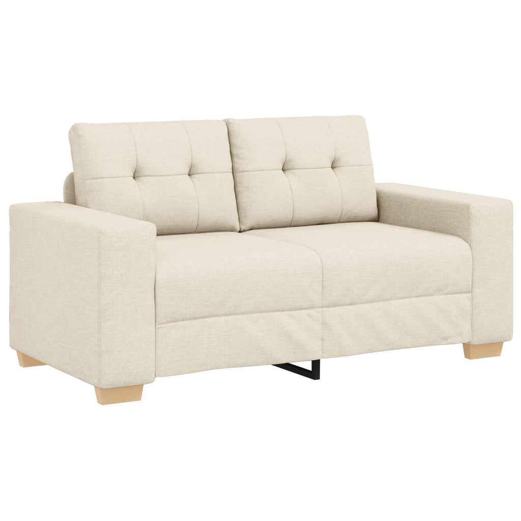 vidaXL Sofa 3 pcs Beige 221 x 80 x 80 cm Leinenmischgewebe
