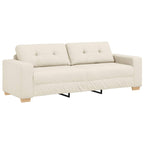 vidaXL Sofa 3 pcs Beige 221 x 80 x 80 cm Leinenmischgewebe