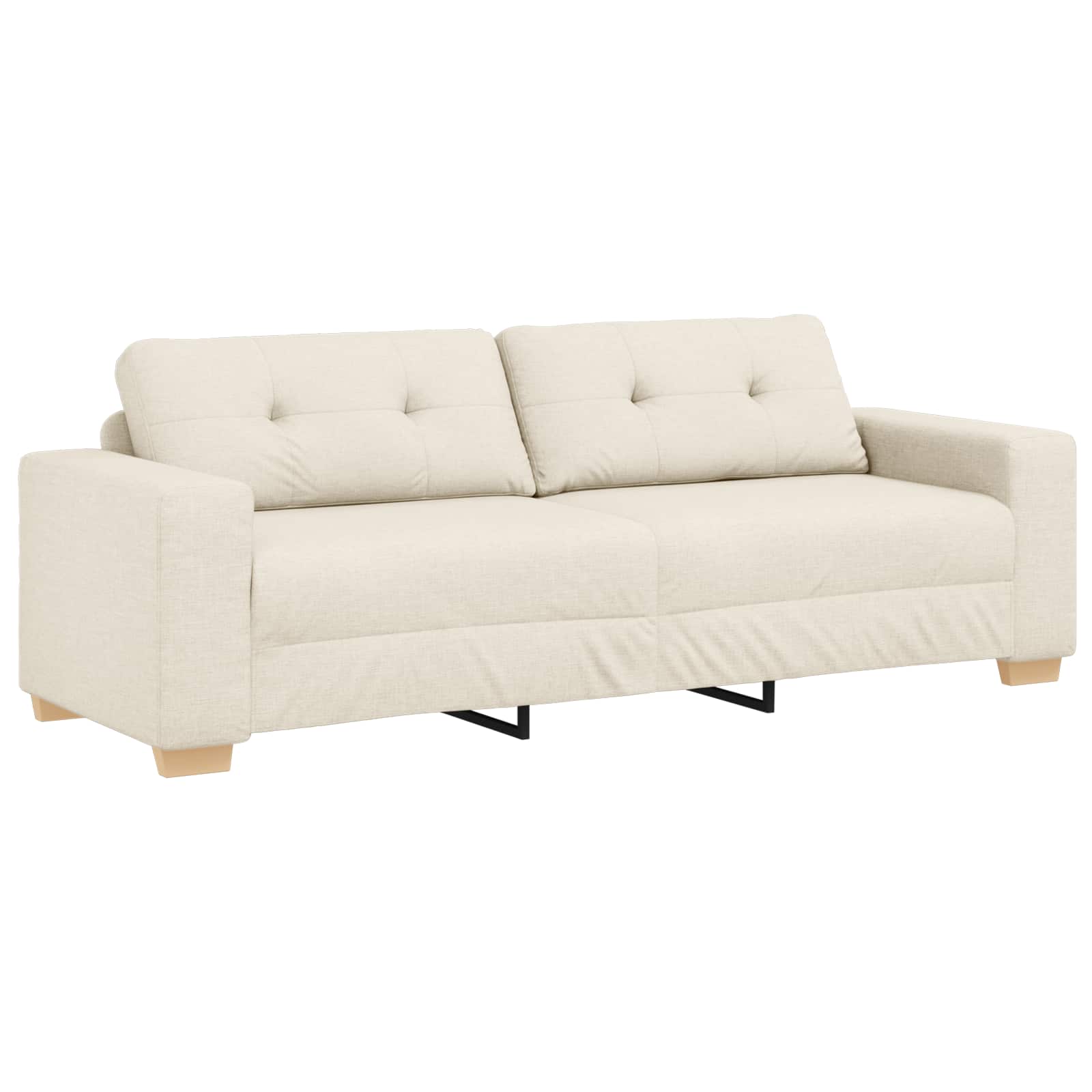 vidaXL Sofa 3 pcs Beige 221 x 80 x 80 cm Leinenmischgewebe