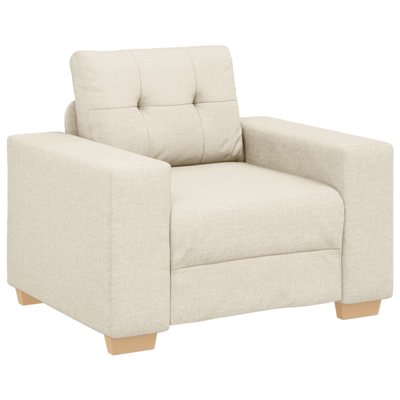 vidaXL Sofa 3 pcs Beige 221 x 80 x 80 cm Leinenmischgewebe