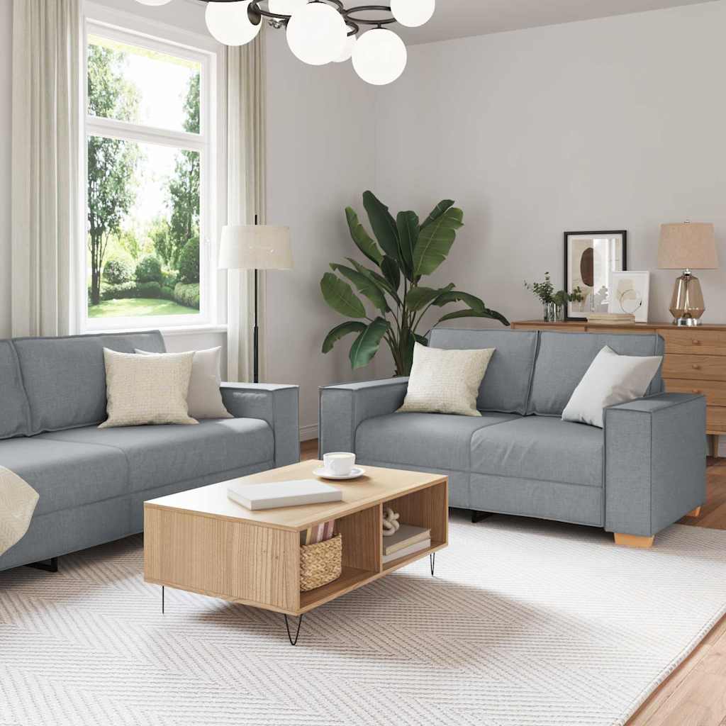 vidaXL Sofa 3 pcs Beige 221 x 80 x 80 cm Leinenmischgewebe