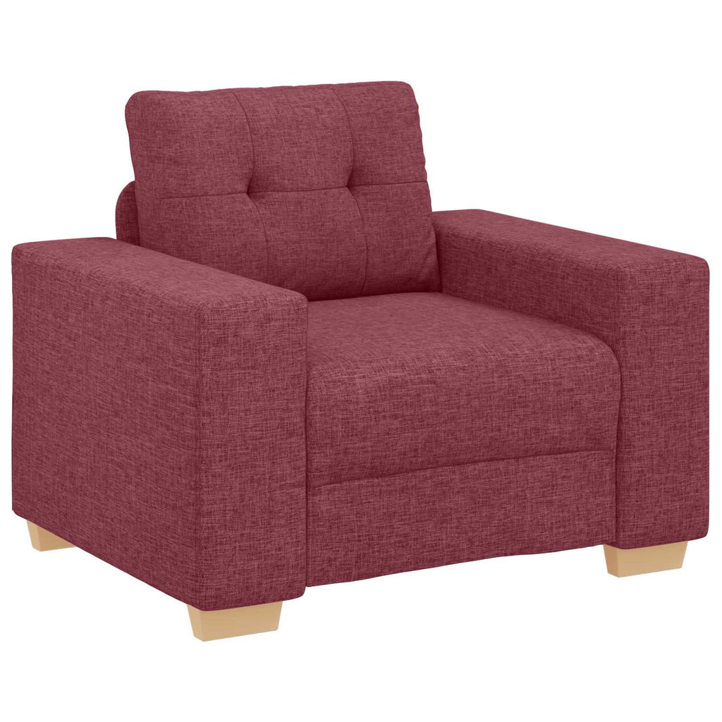 vidaXL Sofa 3 pcs Wind Rot 221 x 80 x 80 cm Leinenmischgewebe