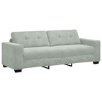 vidaXL Sofa Set 3 pcs Hellgrau 221 x 80 x 80 cm Samt