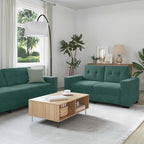 vidaXL Sofa Set 3 pcs Hellgrau 221 x 80 x 80 cm Samt