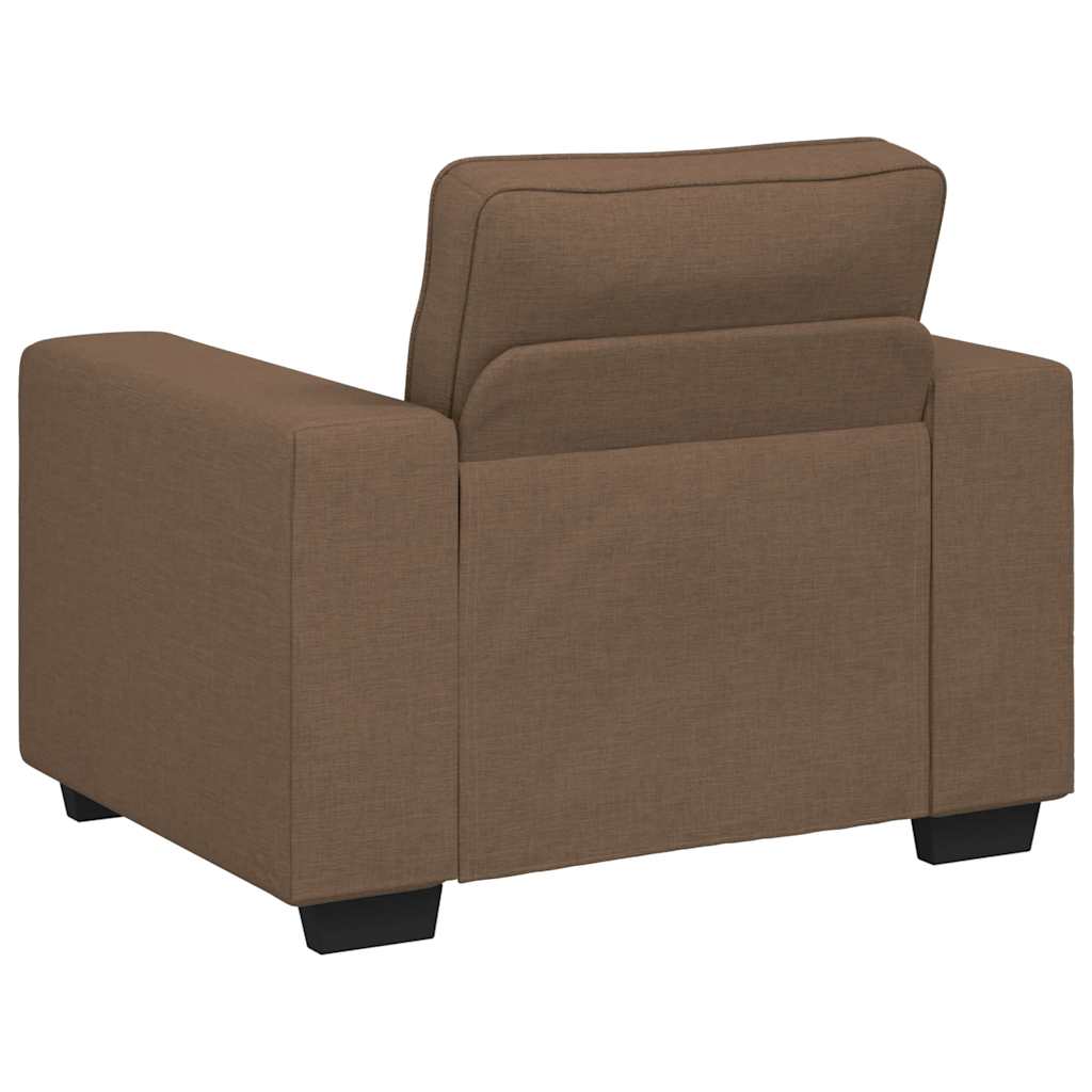 vidaXL 3-teiliges Sofa-Set mit Kissen, brauner Stoff