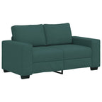 vidaXL 3-teiliges Sofa-Set mit Kissen, dunkelgrüner Stoff