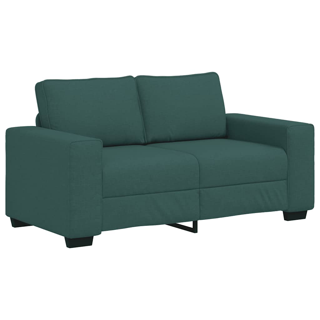 vidaXL 3-teiliges Sofa-Set mit Kissen, dunkelgrüner Stoff