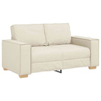 vidaXL Sofa 2 pcs Beige 220 x 80 x 84 cm Leinenmischgewebe