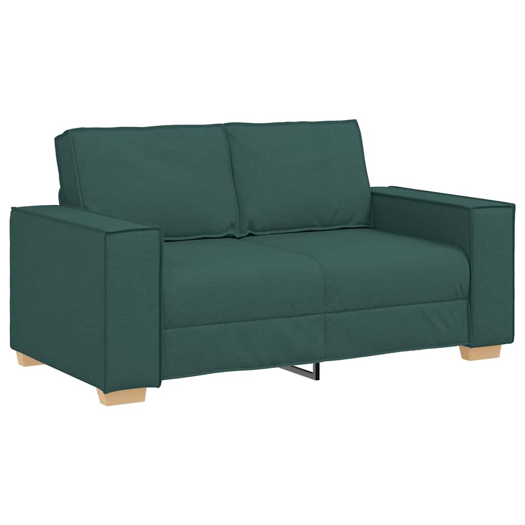vidaXL 2-teiliges Sofa-Set mit Kissen, dunkelgrüner Stoff