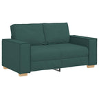 vidaXL 2-teiliges Sofa-Set mit Kissen, dunkelgrüner Stoff