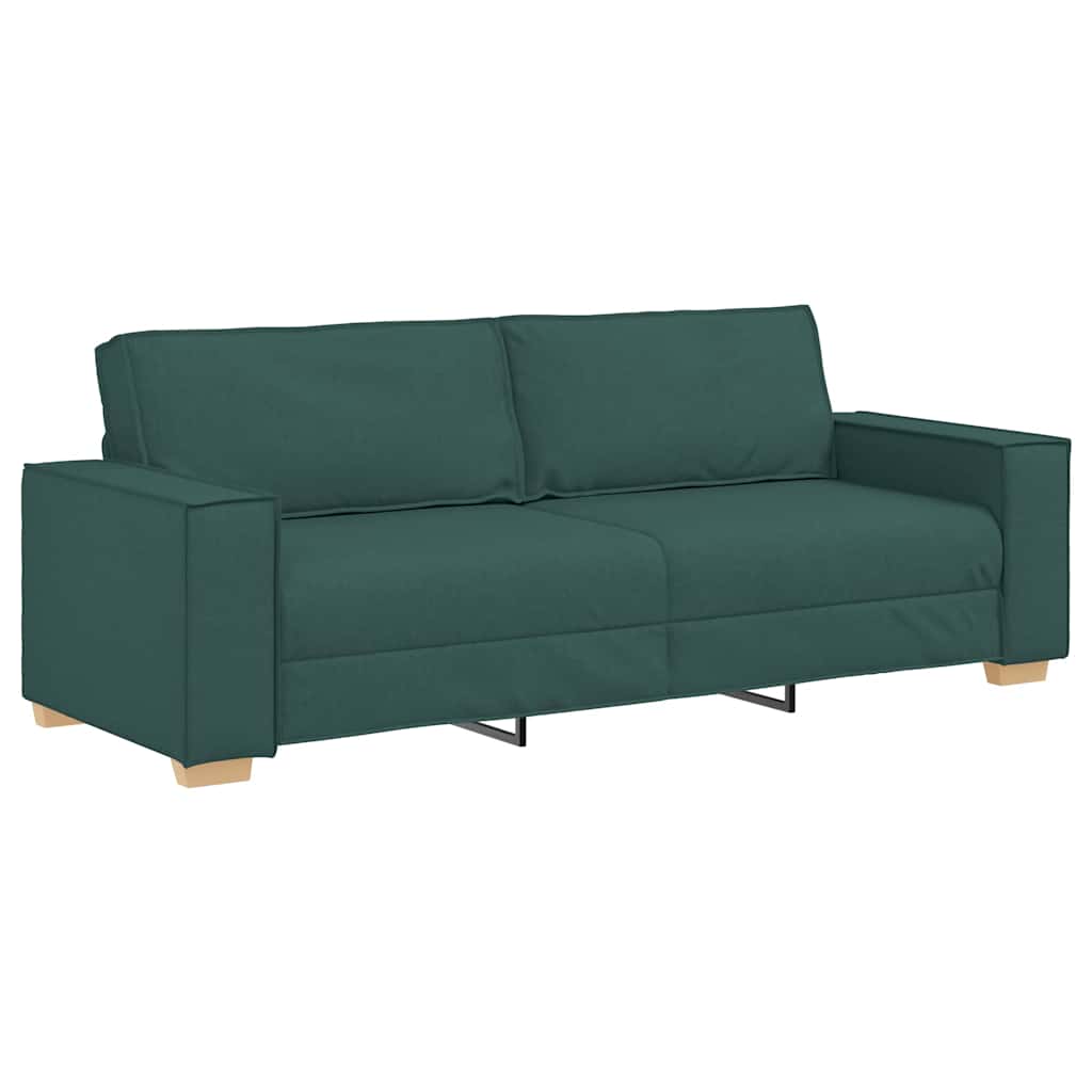vidaXL 2-teiliges Sofa-Set mit Kissen, dunkelgrüner Stoff