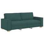 vidaXL 2-teiliges Sofa-Set mit Kissen, dunkelgrüner Stoff