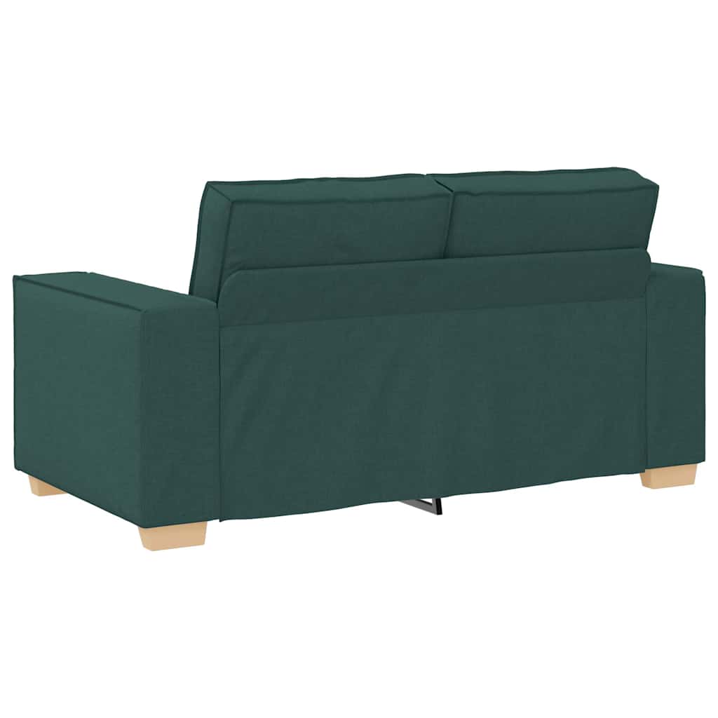 vidaXL 2-teiliges Sofa-Set mit Kissen, dunkelgrüner Stoff