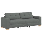 vidaXL 2-teiliges Sofa-Set mit Kissen, dunkelgrauer Stoff