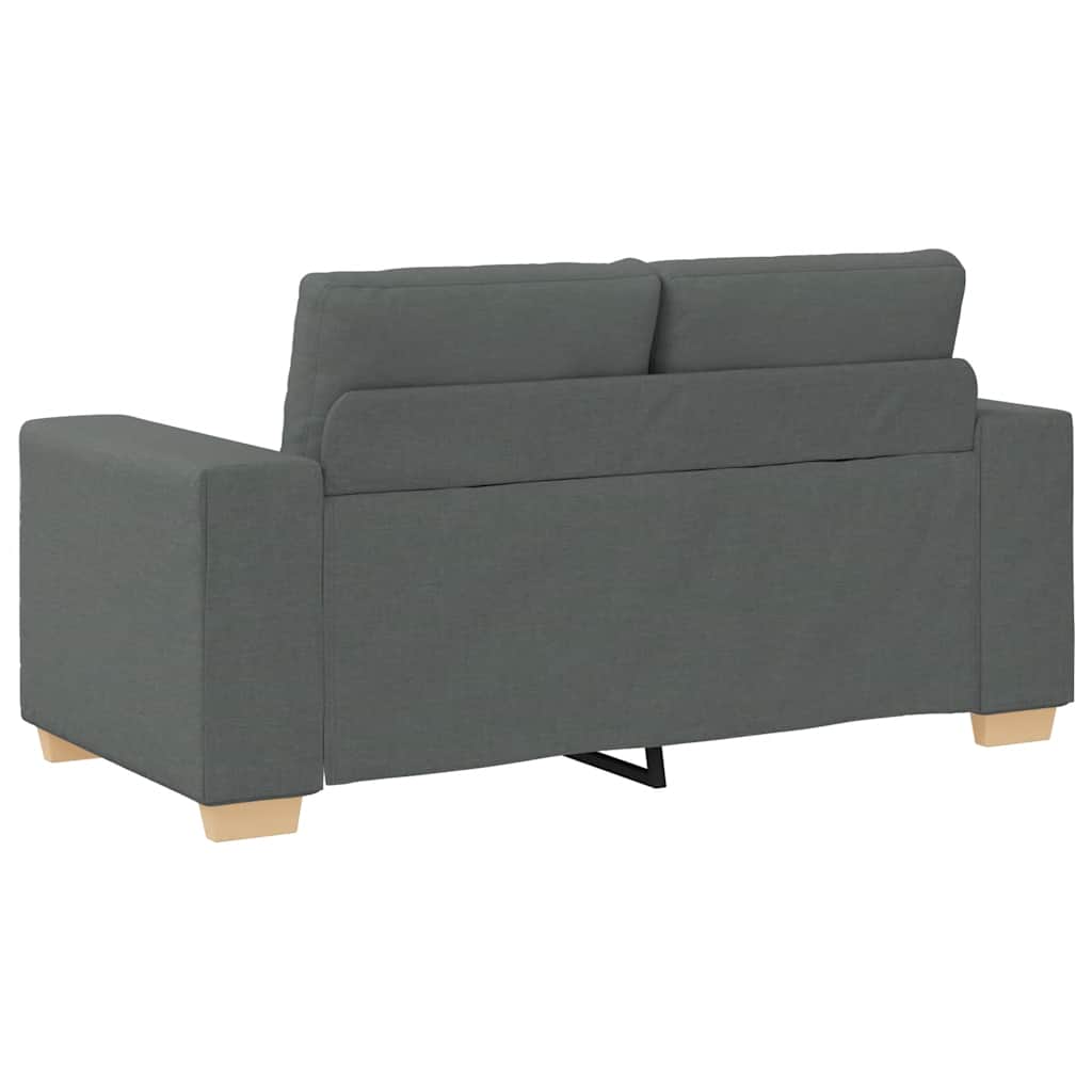 vidaXL 2-teiliges Sofa-Set mit Kissen, dunkelgrauer Stoff
