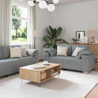 vidaXL Sofa 2 pcs Dunkelgrün 221 x 80 x 80 cm Stoff