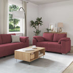 vidaXL Sofa 2 pcs Dunkelgrün 221 x 80 x 80 cm Stoff