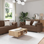 vidaXL Sofa 2 pcs Dunkelgrün 221 x 80 x 80 cm Stoff