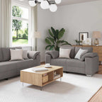 vidaXL Sofa 2 pcs Dunkelgrün 221 x 80 x 80 cm Stoff