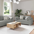 vidaXL Sofa 2 pcs Wolkengrau 219 x 80 x 82 cm Stoff