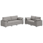 vidaXL Sofa 2 pcs Wolkengrau 219 x 80 x 82 cm Stoff