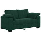 vidaXL 2-teiliges Sofa-Set mit Kissen, dunkelgrüner Samt