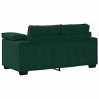 vidaXL 2-teiliges Sofa-Set mit Kissen, dunkelgrüner Samt