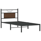 vidaXL Bettgestell ohne Matratze Braun Eiche 75x190 cm Holzwerkstoff