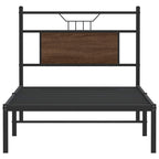 vidaXL Bettgestell ohne Matratze Braun Eiche 75x190 cm Holzwerkstoff