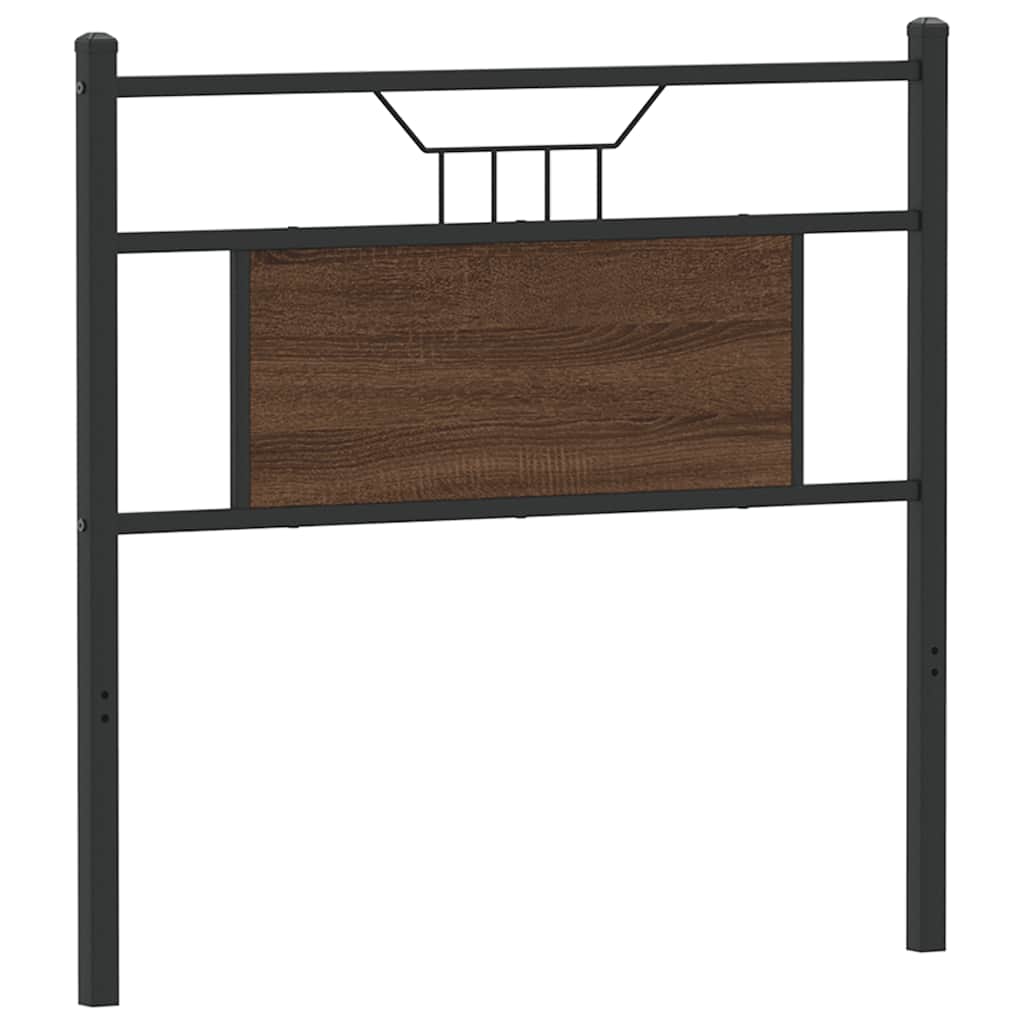 vidaXL Ersatz-Kopfteil Braun Eichen-Optik 75 cm Holzwerkstoff und Stahl