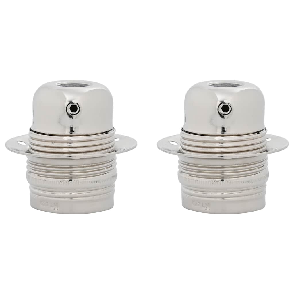 vidaXL Lampenfassungen 2 Stk. Satin-Nickel E27