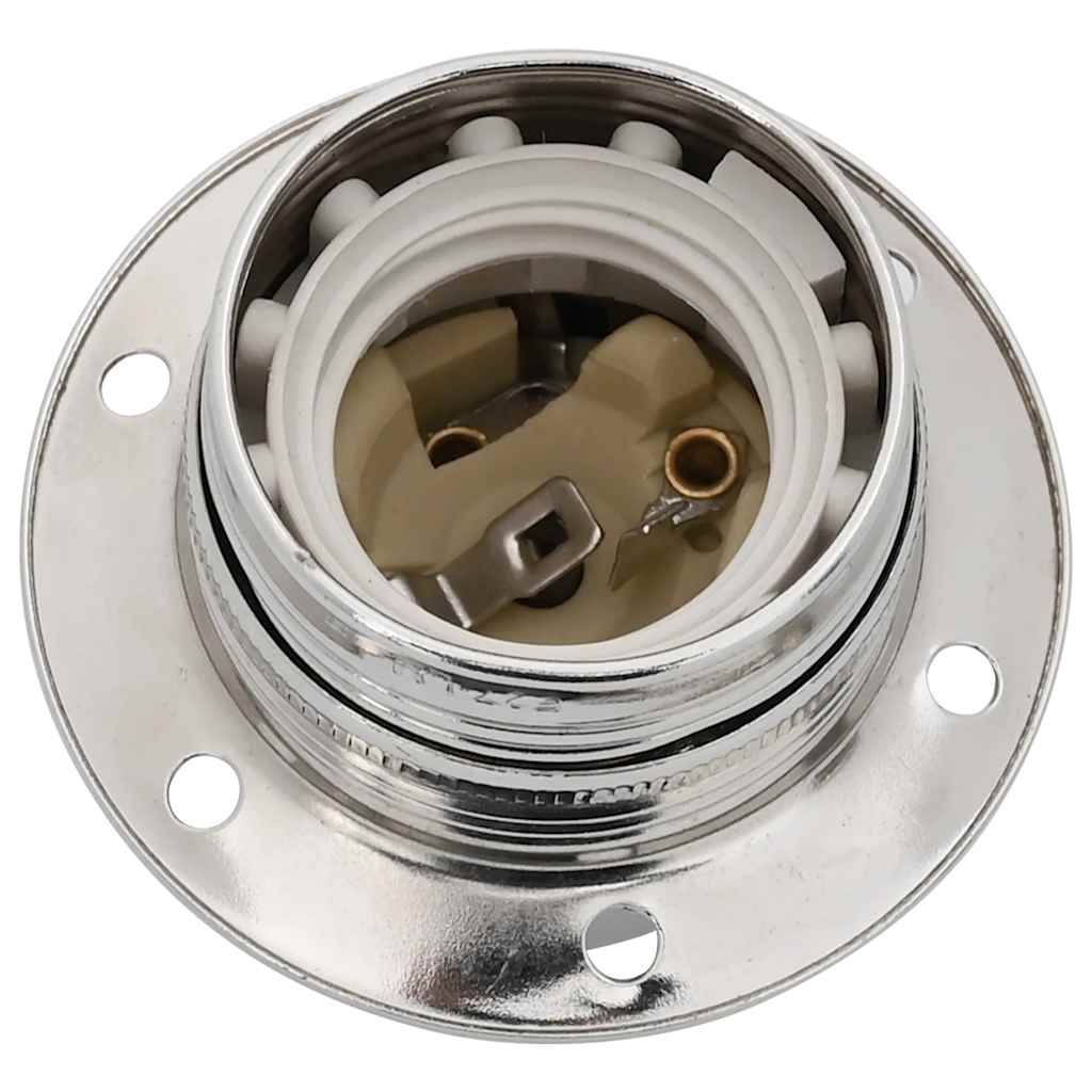 vidaXL Lampenfassungen 2 Stk. Satin-Nickel E27