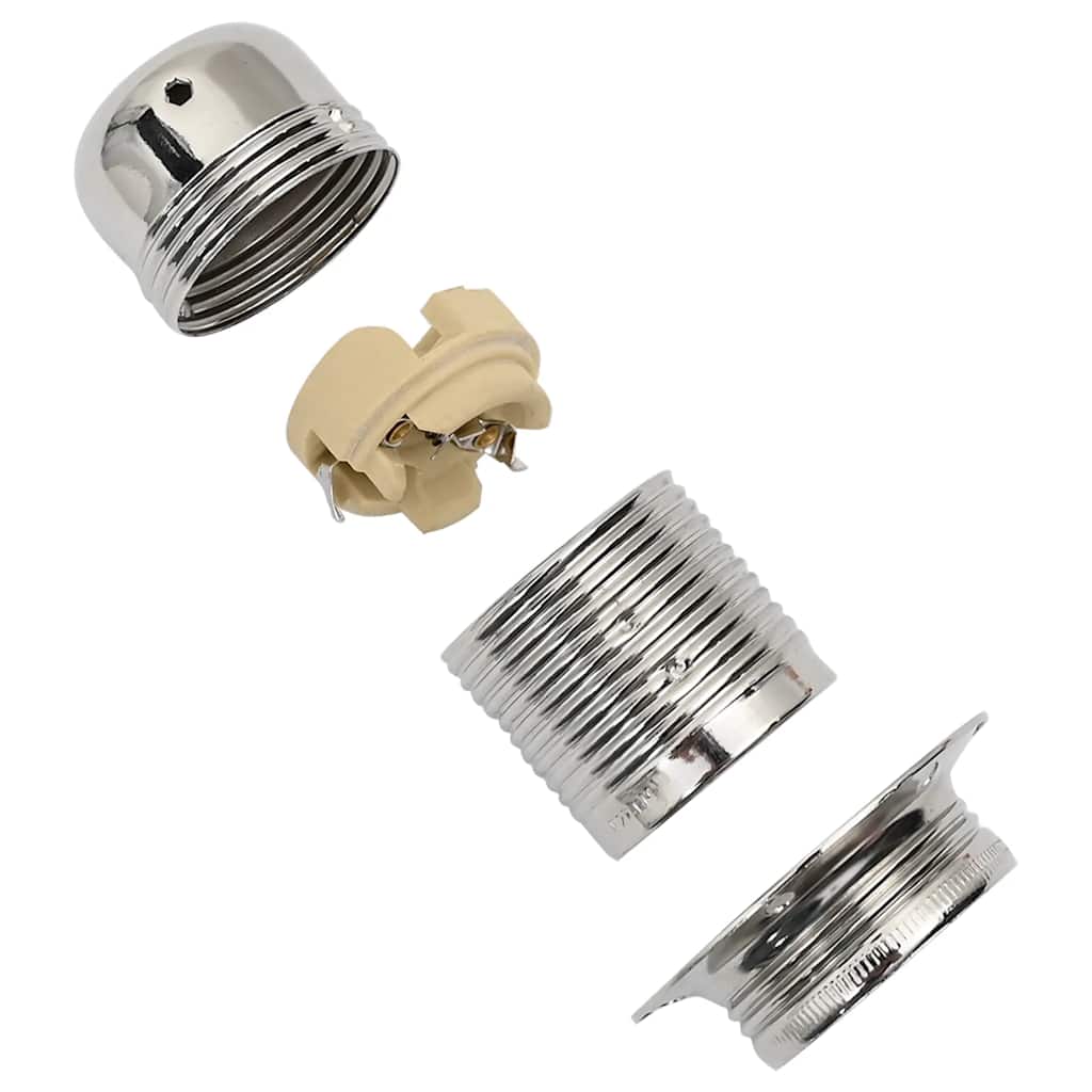 vidaXL Lampenfassungen 2 Stk. Satin-Nickel E27