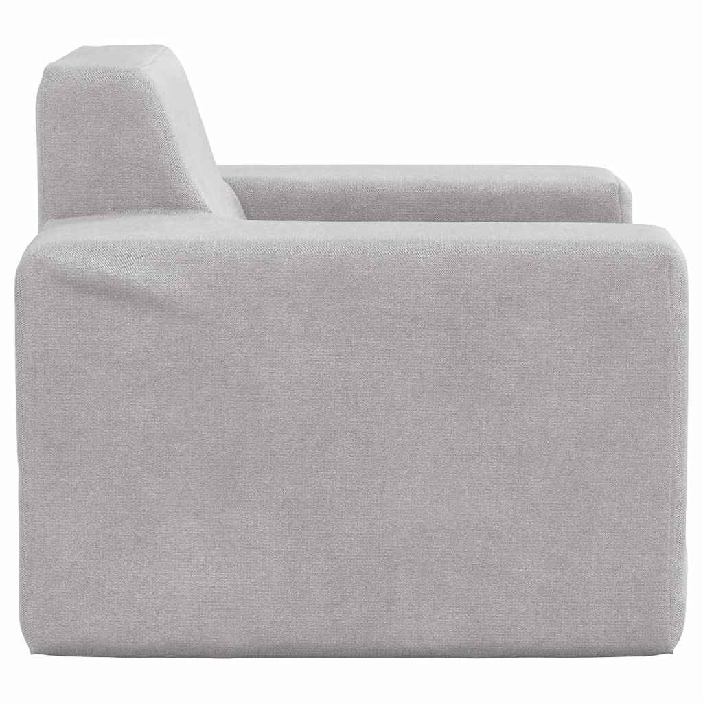 vidaXL Kindersofa Hellgrau Weich Plüsch