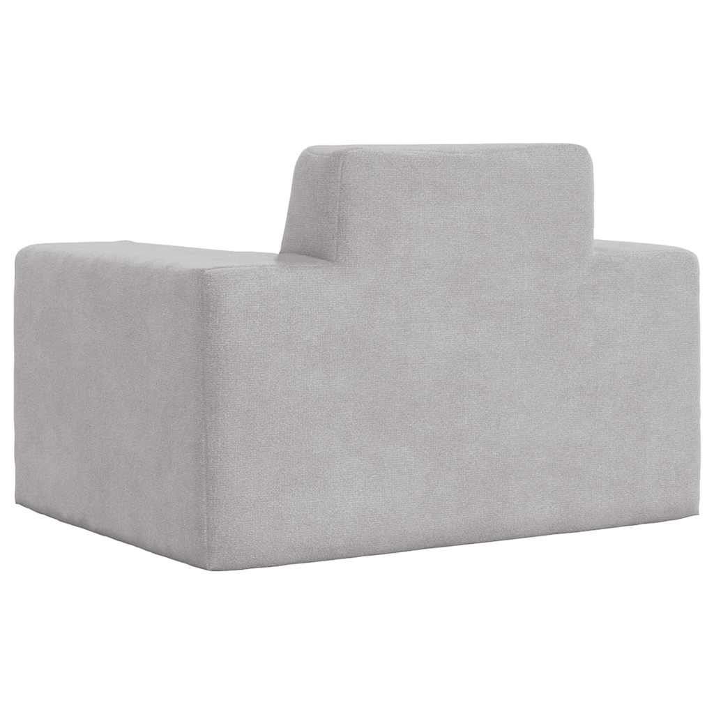 vidaXL Kindersofa Hellgrau Weich Plüsch